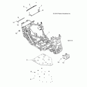 CHASSIS, MAIN FRAME AND SKID PLATE - A17DCE87AU (101111)