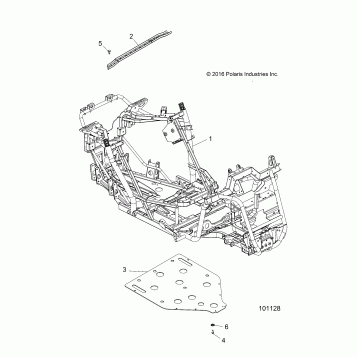 CHASSIS, MAIN FRAME AND SKID PLATE - A17DAE57AM (101128)