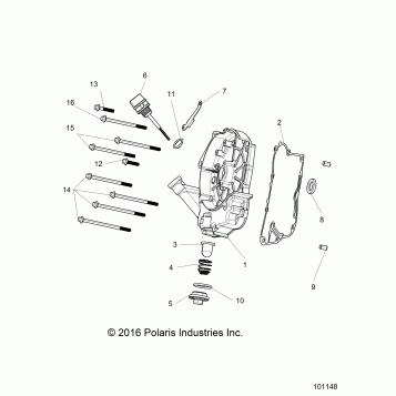 ENGINE, CRANKCASE COVER ASM, RIGHT - A20HAB15A2