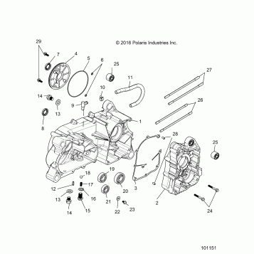 ENGINE, CRANKCASE COMP LEFT/RIGHT - A20HAB15A2