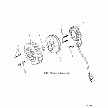 ENGINE, STATOR and FLYWHEEL - A20HAB15A2 (101157)