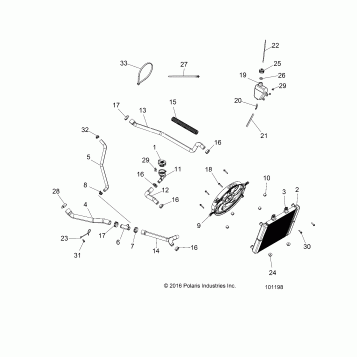 ENGINE, COOLING SYSTEM - A19SJE57BH (101198)