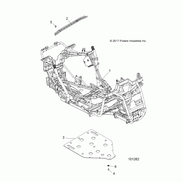 CHASSIS, MAIN FRAME AND SKID PLATE - A18DAA50B7 (101262)