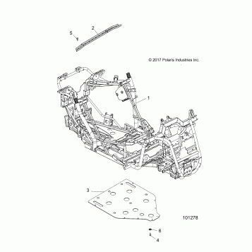 CHASSIS, MAIN FRAME AND SKID PLATE - A18DAE57B2 (101278)