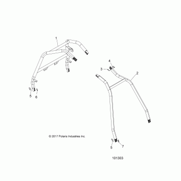 CHASSIS, CAB FRAME AND SIDE BARS - A18DCE87BB (101303)