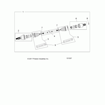 DRIVE TRAIN, DRIVE SHAFT, FRONT - A19SVA85BG (101307)