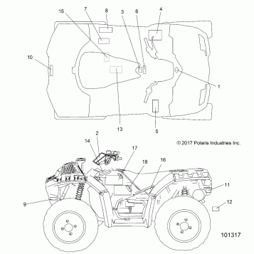 BODY, DECALS - A18SXN85A8