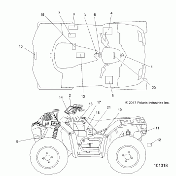 BODY, DECALS - A18SXM95AL