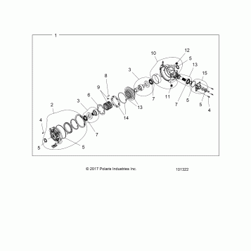 DRIVE TRAIN, FRONT GEARCASE INTERNALS (TO 8/7/2017) - A18SVA85B5 (101322)