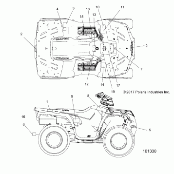 BODY, USA DECALS - A19SEA57B1/5/9/E57B1/5/9/F57B4/SEY57B5/SEZ57BZ