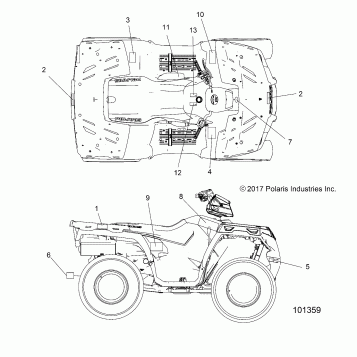 BODY, LATIN DECALS - A19SEA57L2/L7