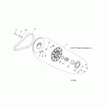 DRIVE TRAIN, SECONDARY CLUTCH - A18DAE57B2 (101365)