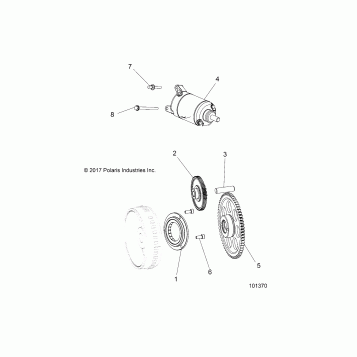 ENGINE, STARTER DRIVE - A18DAE57B2 (101370)