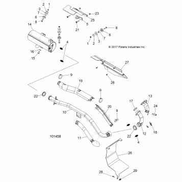 ENGINE, EXHAUST - A19SWE57B1