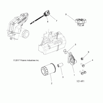 ENGINE, OIL FILTER and DIPSTICK - A18DAA50B7 (101491)