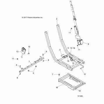 BODY, SEAT MOUNTING AND BELT - A18DAA50B7 (101496)