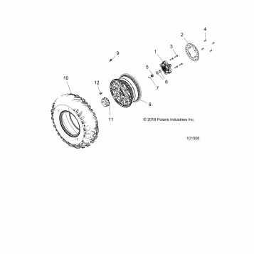 WHEELS, FRONT TIRE and BRAKE DISC - A19DAE57A4 (101506)
