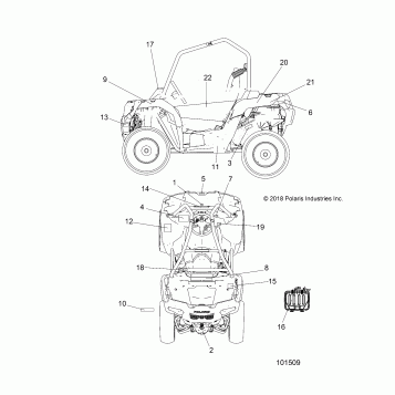 BODY, DECALS - A19DCE87AK (101509)