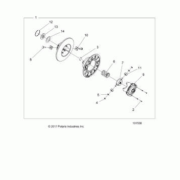 DRIVE TRAIN, SECONDARY CLUTCH INTERNALS - A23SGE95AN (101536)