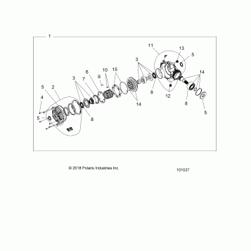 DRIVE TRAIN, FRONT GEARCASE INTERNALS - A24SLZ95AH (101537)