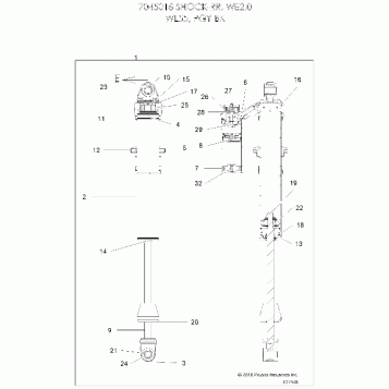 SUSPENSION, SHOCK, REAR PIGGYBACK INTERNALS - A21SLZ95AE/AG (101548)