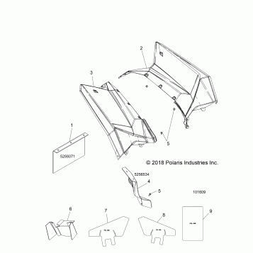 BODY, REAR CAB AND HEAT SHIELDS - A14GH9EAW (101609)