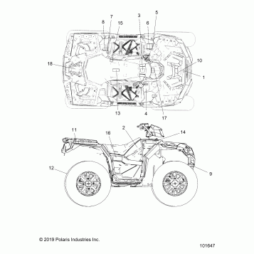 BODY, DECALS - A19SXA85B1/B4/SXE85BC/B9/ZBJ (101647)