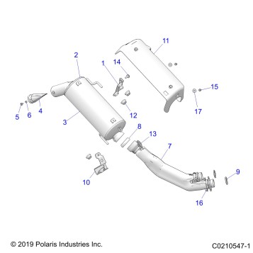 ENGINE, EXHAUST - A21SXZ85AN (C0210547-1)