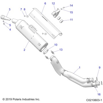 ENGINE, EXHAUST - A23SVA85A3 (C0210603-1)