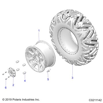 WHEELS, FRONT - A23SGE95AN (C0211142)