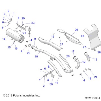 ENGINE, EXHAUST - A20SEA50A1/A5/CA1/CA5 (C0211352-1)