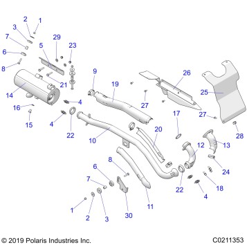 ENGINE, EXHAUST - A20SHD57A9 (C0211353)