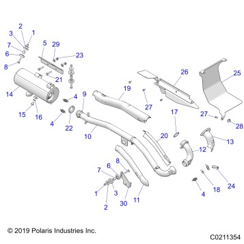 ENGINE, EXHAUST - A21SDA57A5 (C0211354)