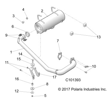 ENGINE, EXHAUST SYSTEM - A18DAA50B7