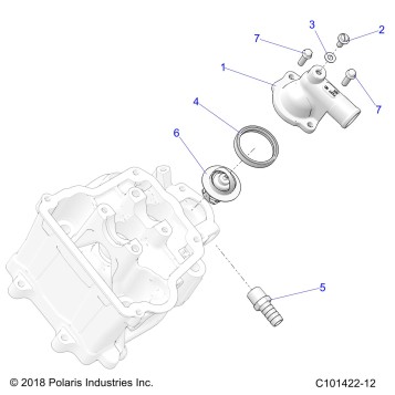 ENGINE, THERMOSTAT and COVER - A19SEA50B1/B7/SEE50B7/B3/SEG50B4