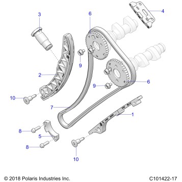 ENGINE, CAM CHAIN and SPROCKET - A24SHR57AM (C101422-17)