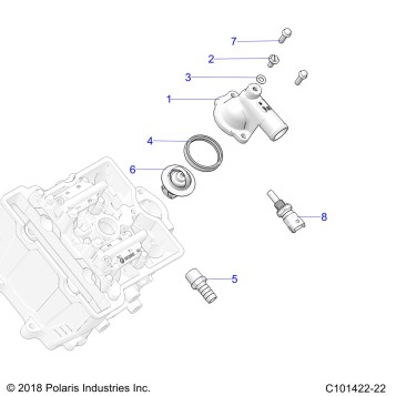 ENGINE, THERMOSTAT and COVER - A24SHR57AM (C101422-22)