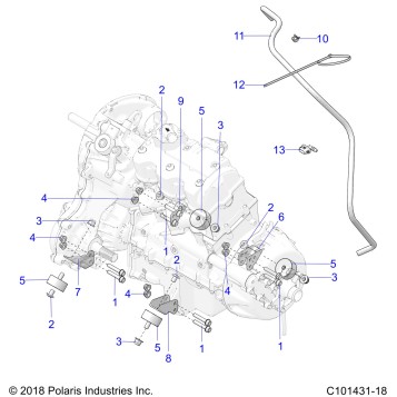 ENGINE, TRANSMISSION MOUNTING & LONG BLOCK - A20SGE95AK (C101431-18)
