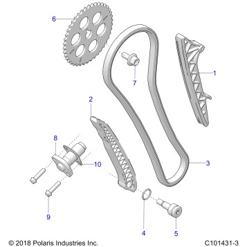 ENGINE, CAM CHAIN AND TENSIONER - A23SVA85A3 (C101431-3)