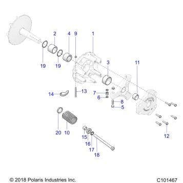 DRIVE TRAIN, PRIMARY CLUTCH - A21SXZ85AN (C101467)
