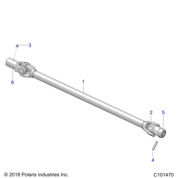 DRIVE TRAIN, PROP SHAFT, FRONT - A23SVA85A3 (C101470)
