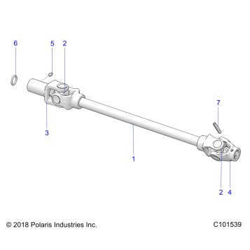 DRIVE TRAIN, FRONT PROP SHAFT - A20SHD57A9 (C101539)