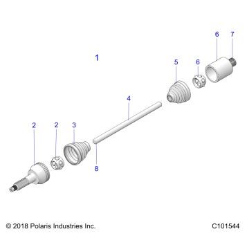 DRIVE TRAIN, DRIVE SHAFT, REAR - A24S6E57A1 (C101544)