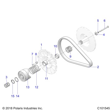 DRIVE TRAIN, SECONDARY CLUTCH - A24SEG50B1/B3 (C101545)