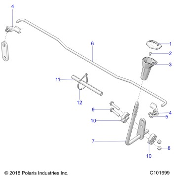 DRIVE TRAIN, GEAR SELECTOR - A24S6E57A1 (C101699)