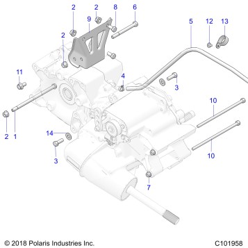 DRIVE TRAIN, MAIN GEARCASE MOUNTING - A24S6E57A1 (C101958)