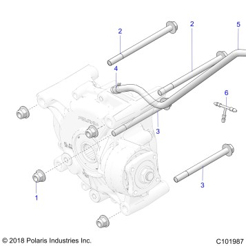 DRIVE TRAIN, GEARCASE MOUNTING, REAR - A19SXA85B1/B4/SXE85BC/B9/ZBJ (C101987)