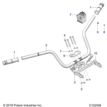 STEERING, HANDLEBAR and CONTROLS - A20SXZ85AF/AP/CAF/CAP (C102006)