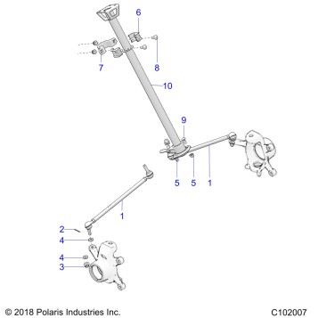 STEERING, STEERING POST ASM. - A20SXA85A1/A7/CA1/CA7 (C102007)