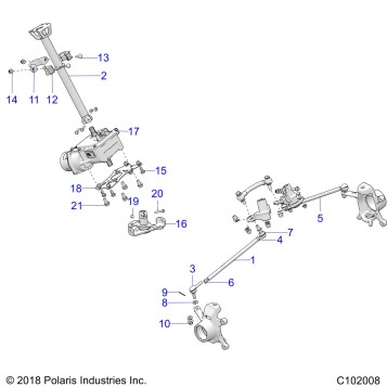 STEERING, STEERING POST ASM. - A20SXZ85AF/AP/CAF/CAP (C102008)
